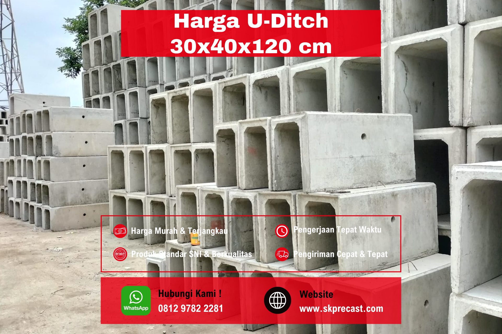 Harga Uditch 30x40x120 cm Murah 2025