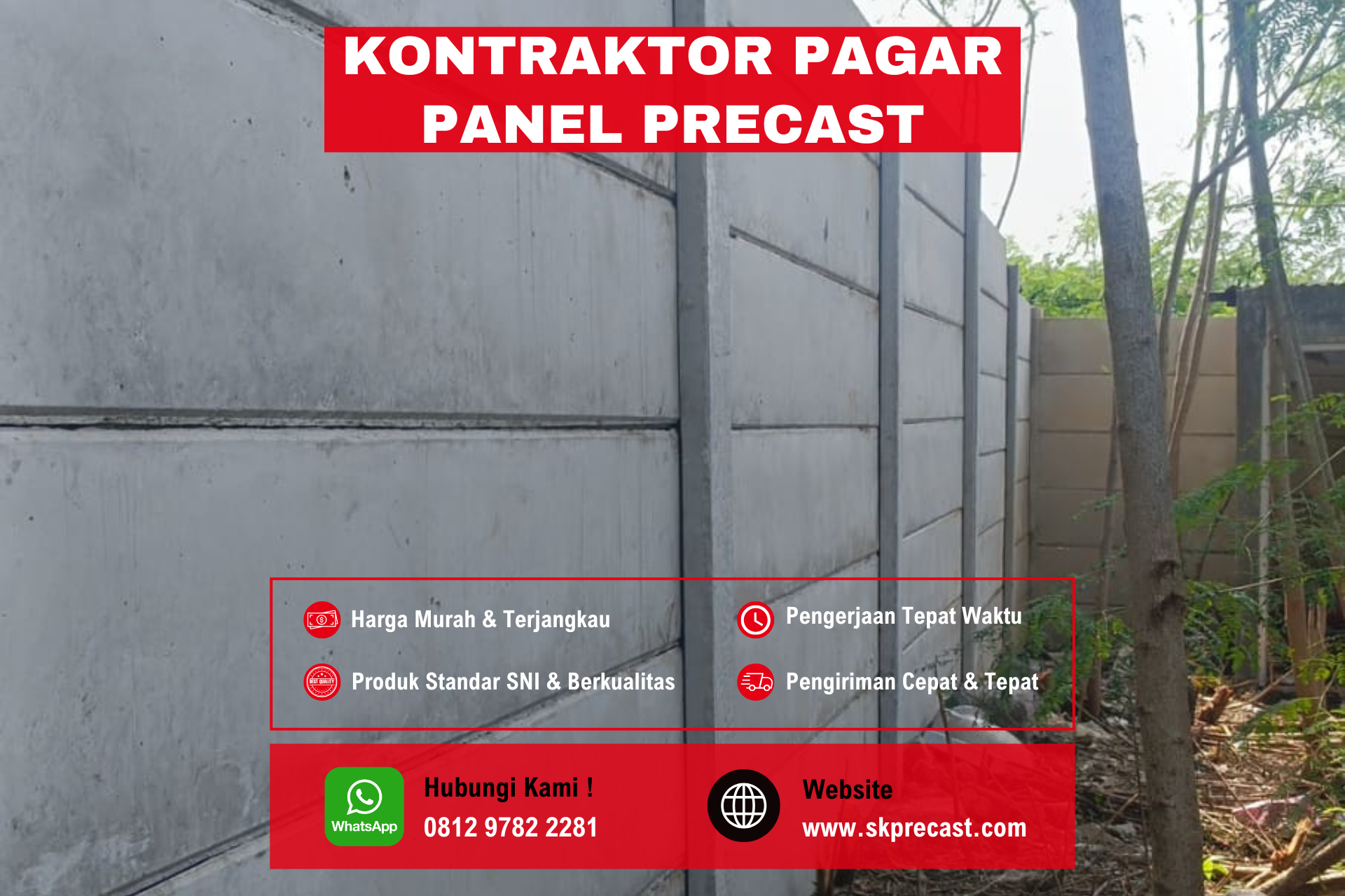 Jasa Pagar Beton Terdekat Per meter 2025